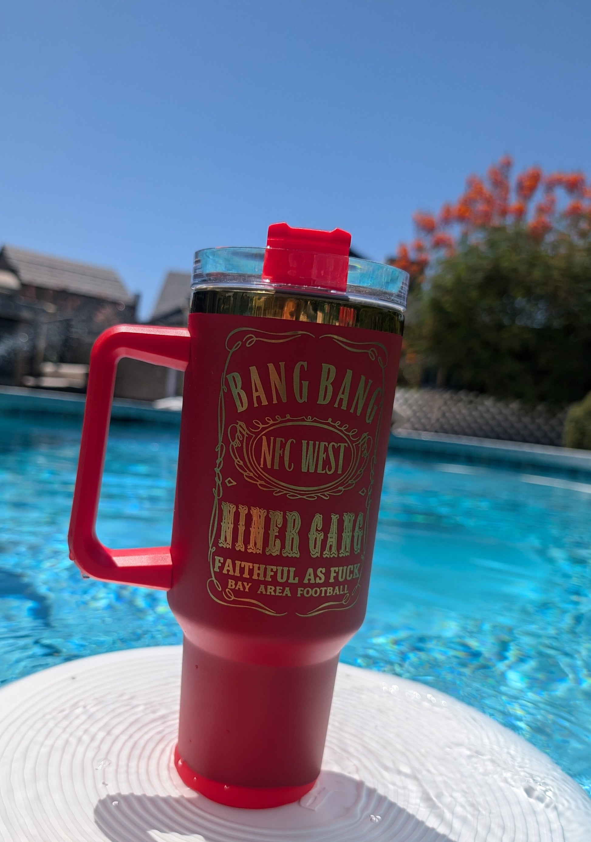 Personalized Cup | 40 oz Laser Engraved Tumbler | Insulated | San Francisco | Forty Niners | Football | Great gift for him or her